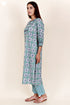 Bizzy Lizzy Kurta Pant Set With Kota Dupatta In Block Print